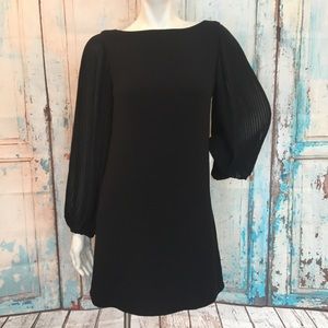 White House Black Market Black Long Sleeve Dress